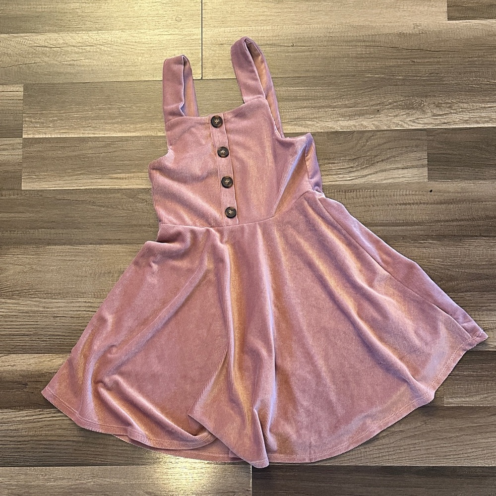 Kids Pink Buttoned Dress